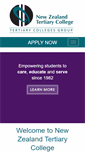 Mobile Screenshot of nztertiarycollege.ac.nz